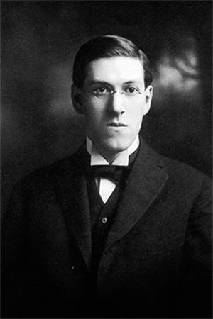 An old picture shows the portrait of Lovecraft